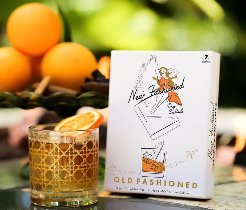 old fashioned box and drink